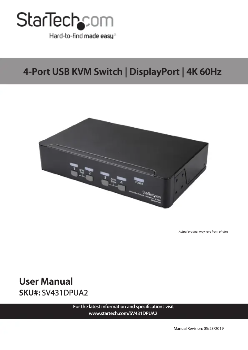 Image de la première page du manuel de l'appareil SV431DPUA2