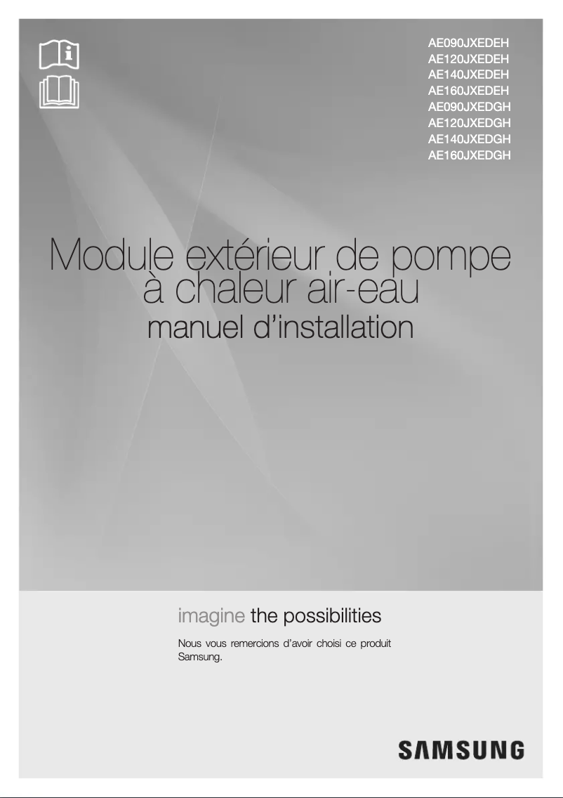 Image de la première page du manuel de l'appareil AE120JXEDGH