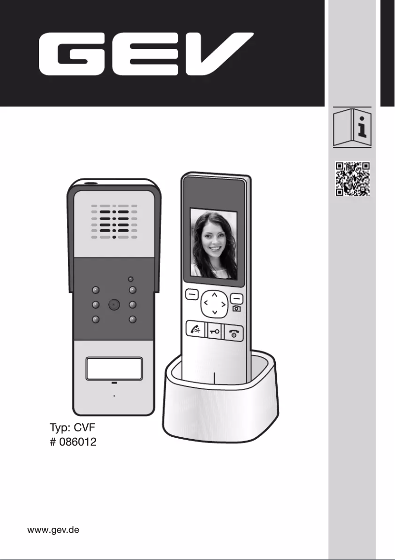 Image de la première page du manuel de l'appareil CVF 86012