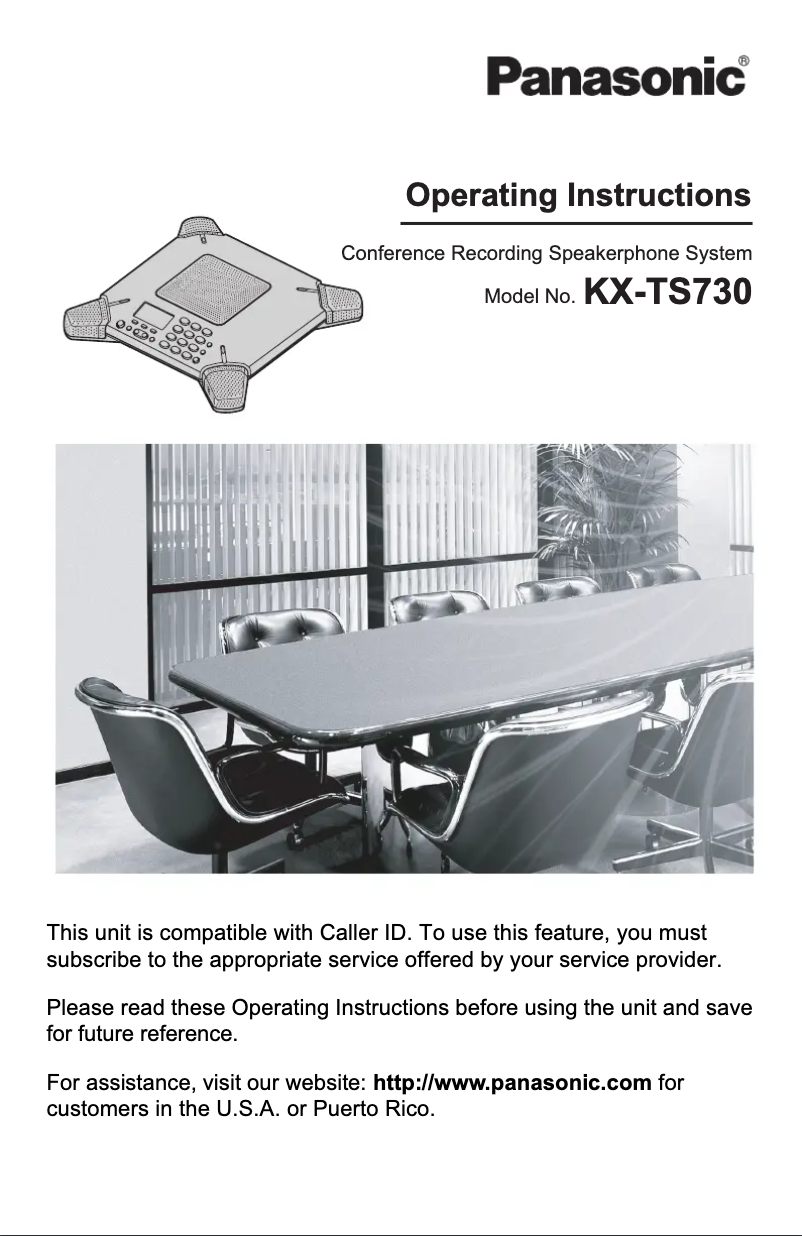 Page 1 de la notice Manuel utilisateur Panasonic KX-TS730S