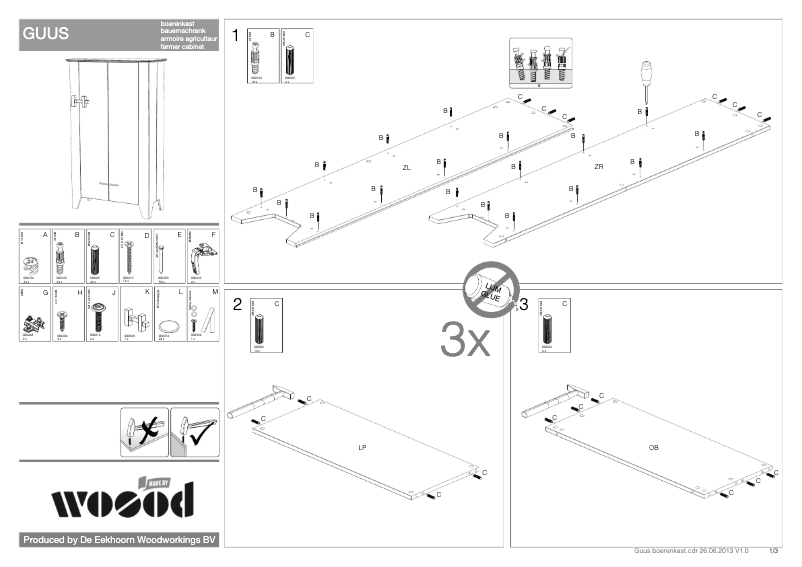 Page 1 de la notice Manuel utilisateur WOOOD Guus