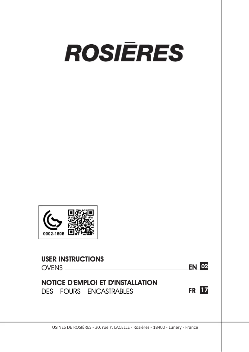 Image de la première page du manuel de l'appareil RFS 702 IN