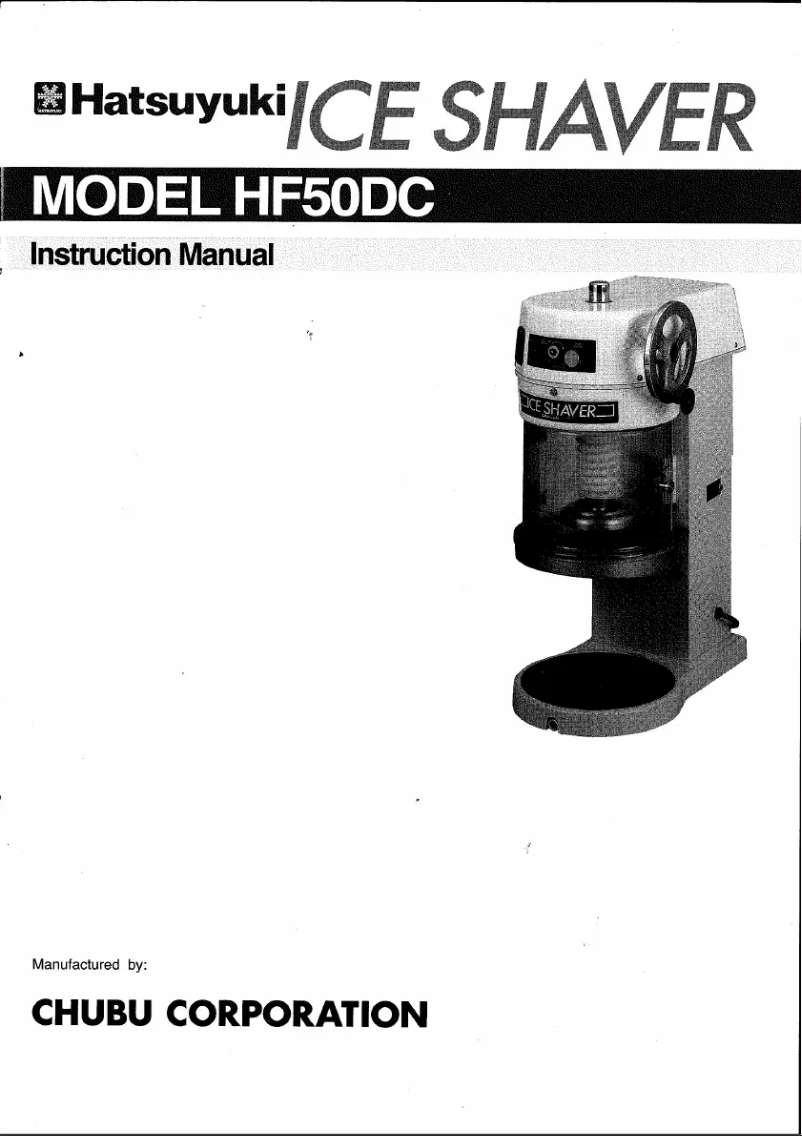 Page n°1 - Manuel utilisateur Hatsuyuki HF-50DC