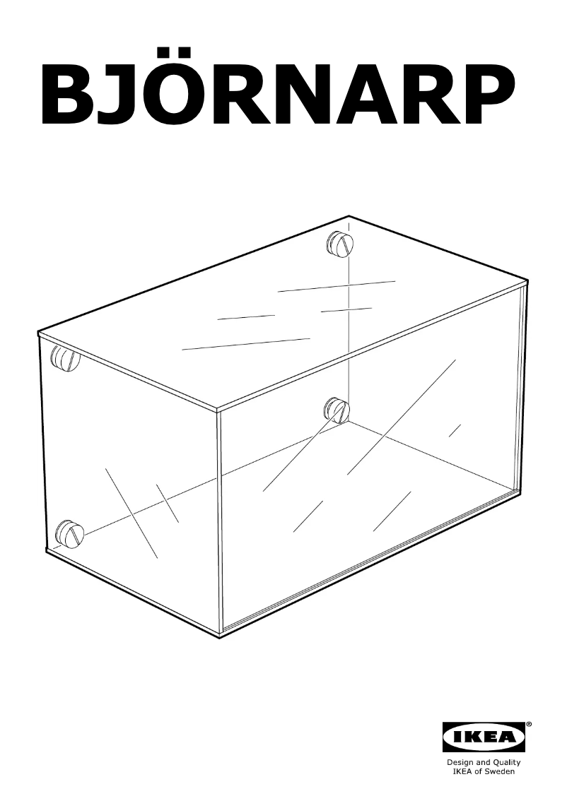 Image de la première page du manuel de l'appareil BJORNARP