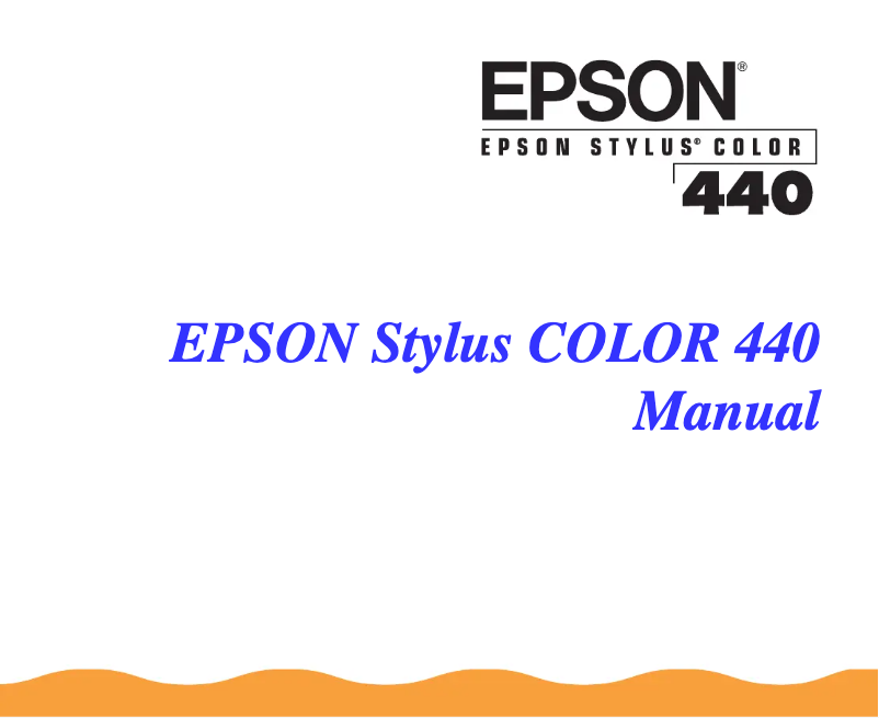 Page n°1 - Manuel utilisateur Epson Stylus Color 440