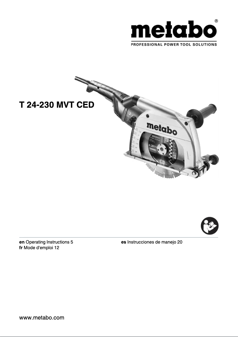 Page 1 de la notice Manuel utilisateur Metabo T 24-230 MVT CED
