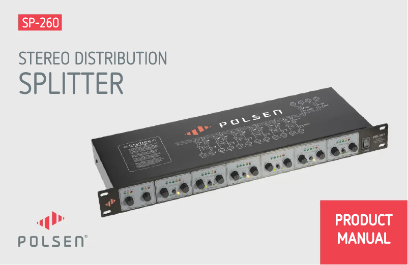 Page n°1 - Manuel utilisateur Polsen SP-260