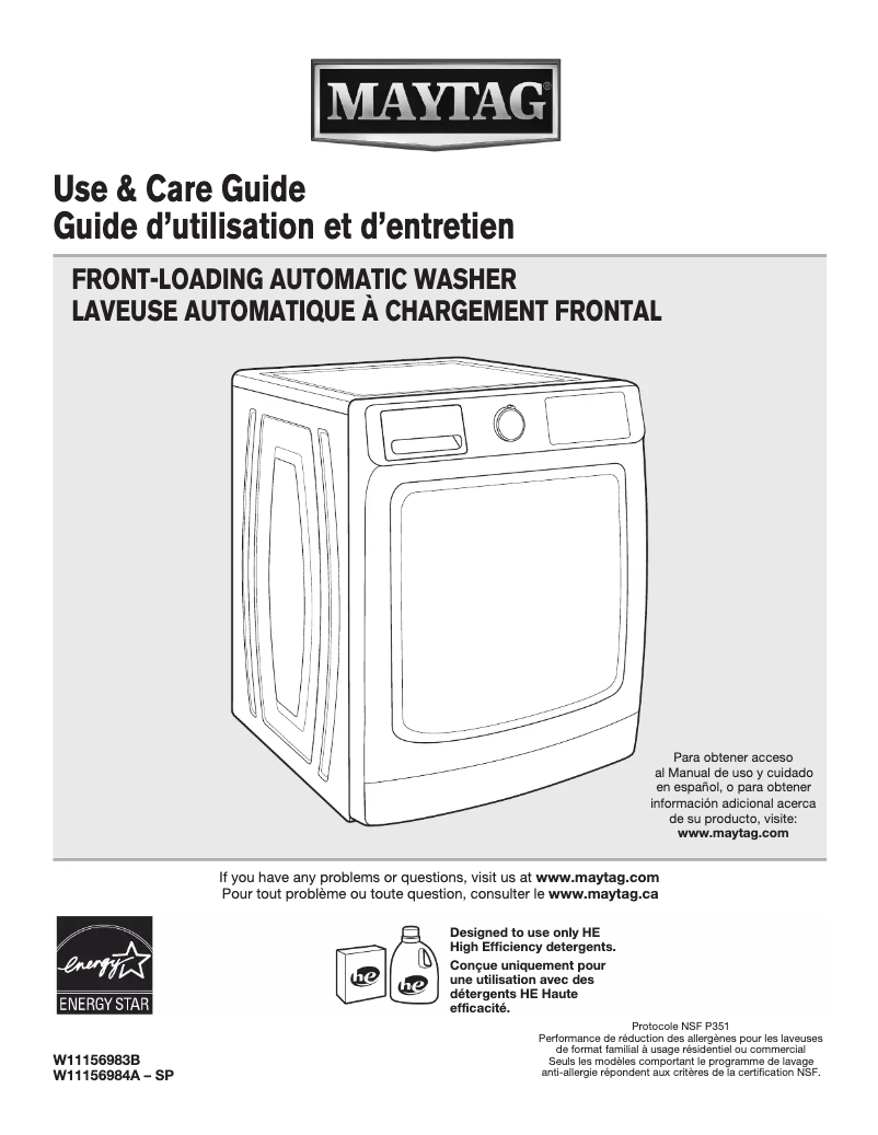 Page 1 de la notice Guide d'installation Maytag MHW8630HW