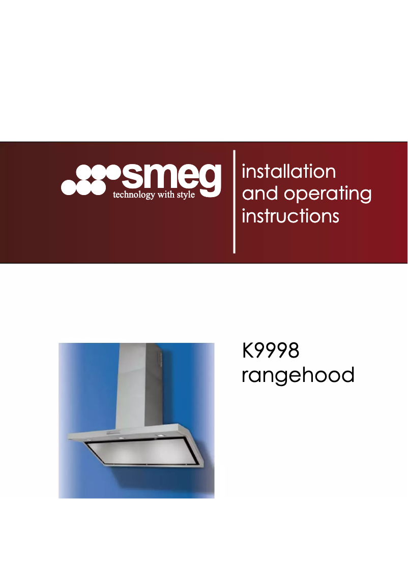 Page 1 de la notice Manuel utilisateur Smeg K9998