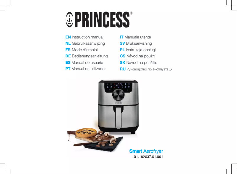 Página 1 del manual Manual de usuario Princess Smart Aerofryer XXL 182037