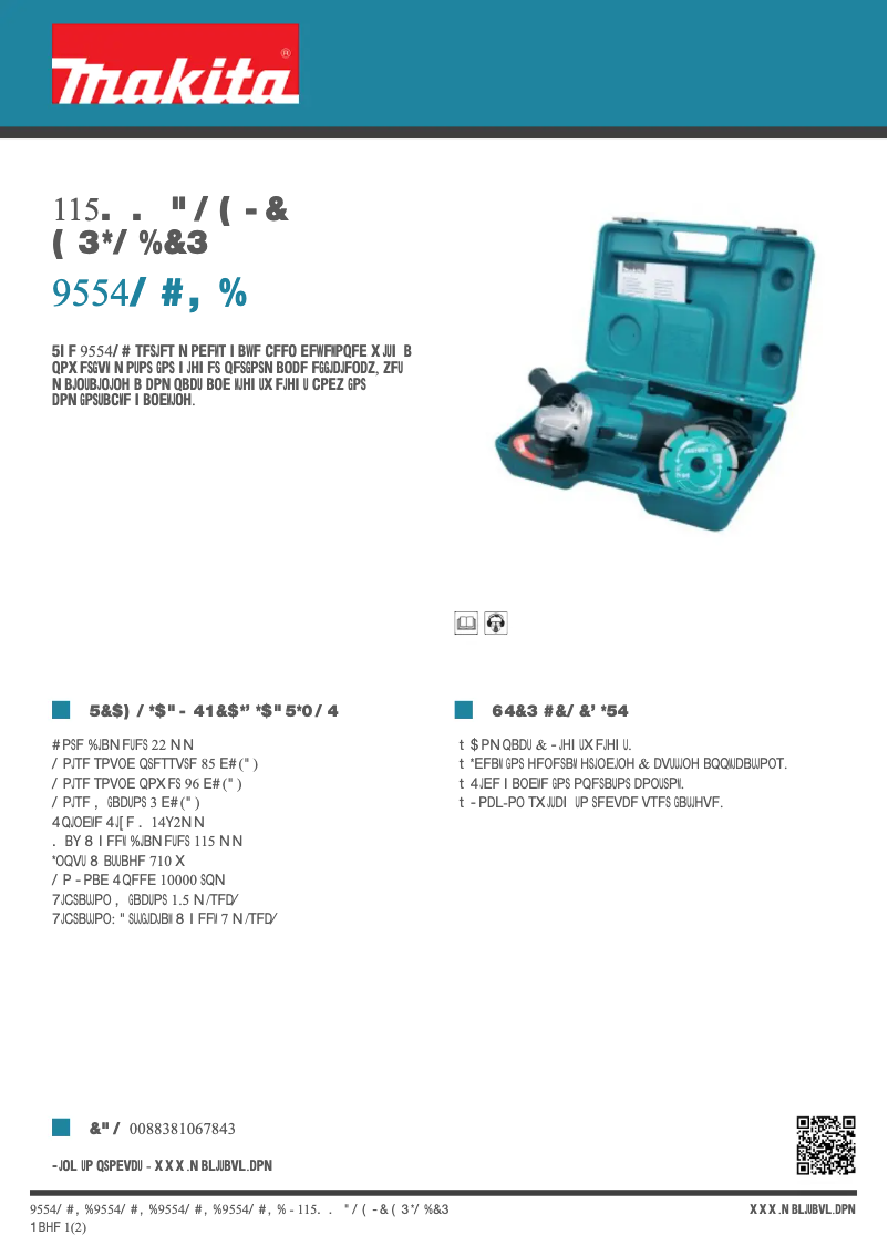 Image de la première page du manuel de l'appareil 9554NBKD