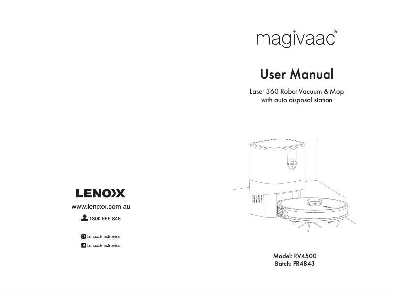 Page n°1 - Manuel utilisateur Magivaac RV4500