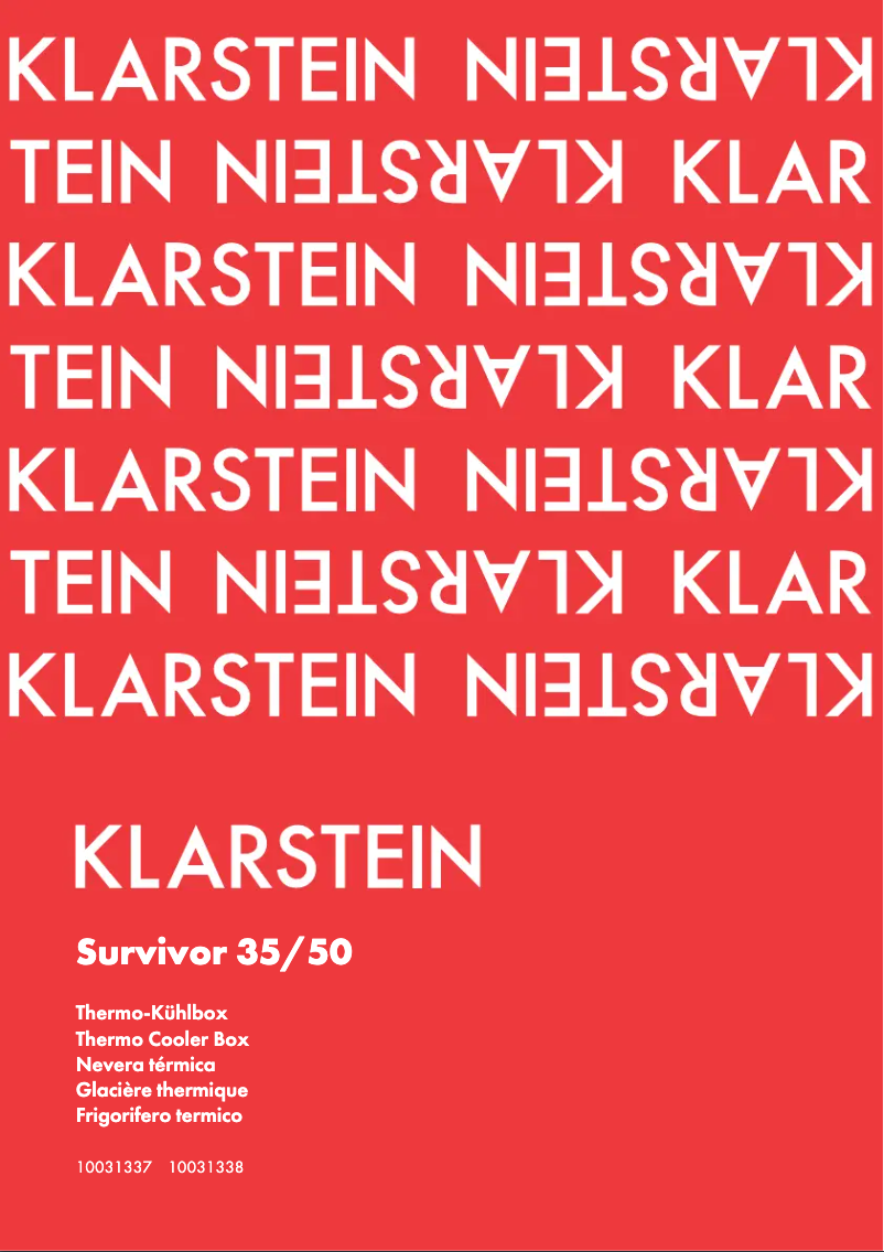 Image de la première page du manuel de l'appareil 10031337