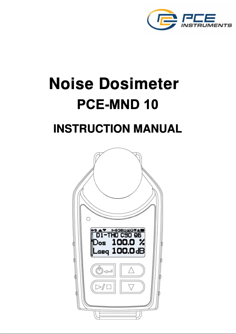 Page 1 de la notice Manuel utilisateur PCE Instruments PCE-MND 10