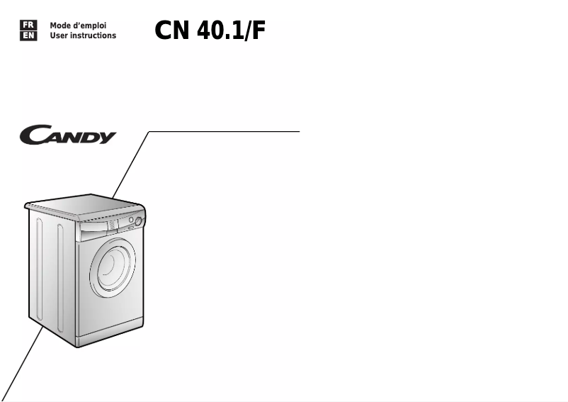 Page n°1 - Manuel utilisateur Candy LB CN 40.1/F