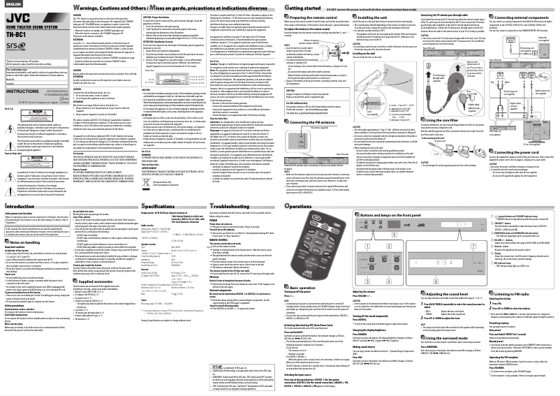 Image de la première page du manuel de l'appareil TH-BC1