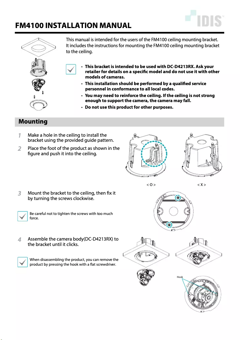 Page n°1 - Manuel utilisateur IDIS DA-FM4100