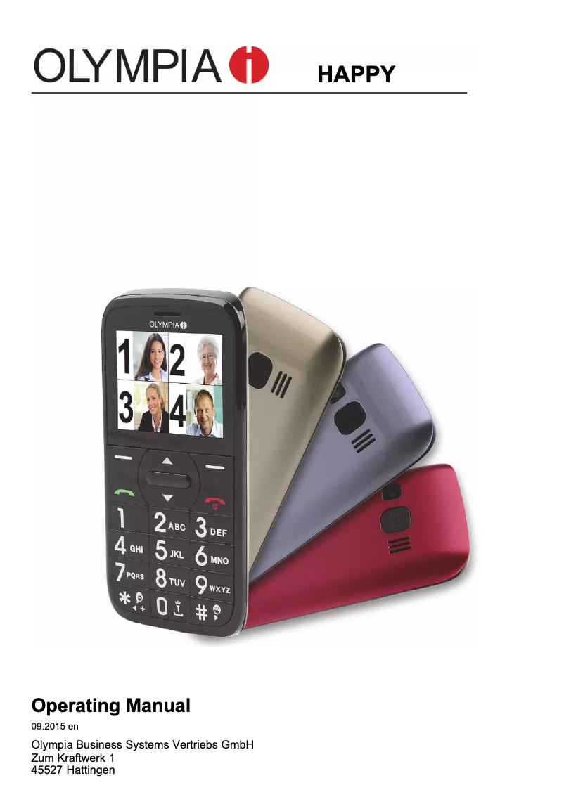 Image de la première page du manuel de l'appareil Happy