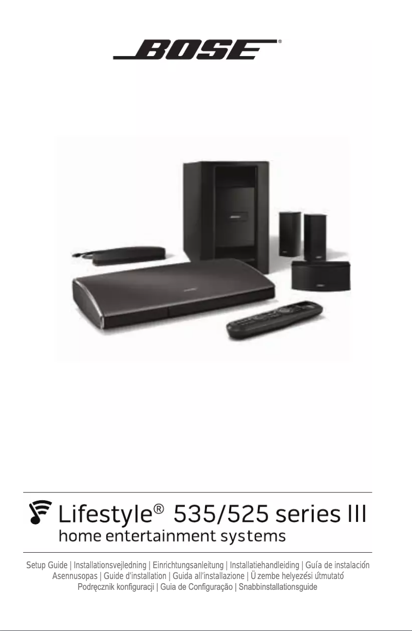 Página 1 del manual Manual de usuario Bose Lifestyle 525 Series III