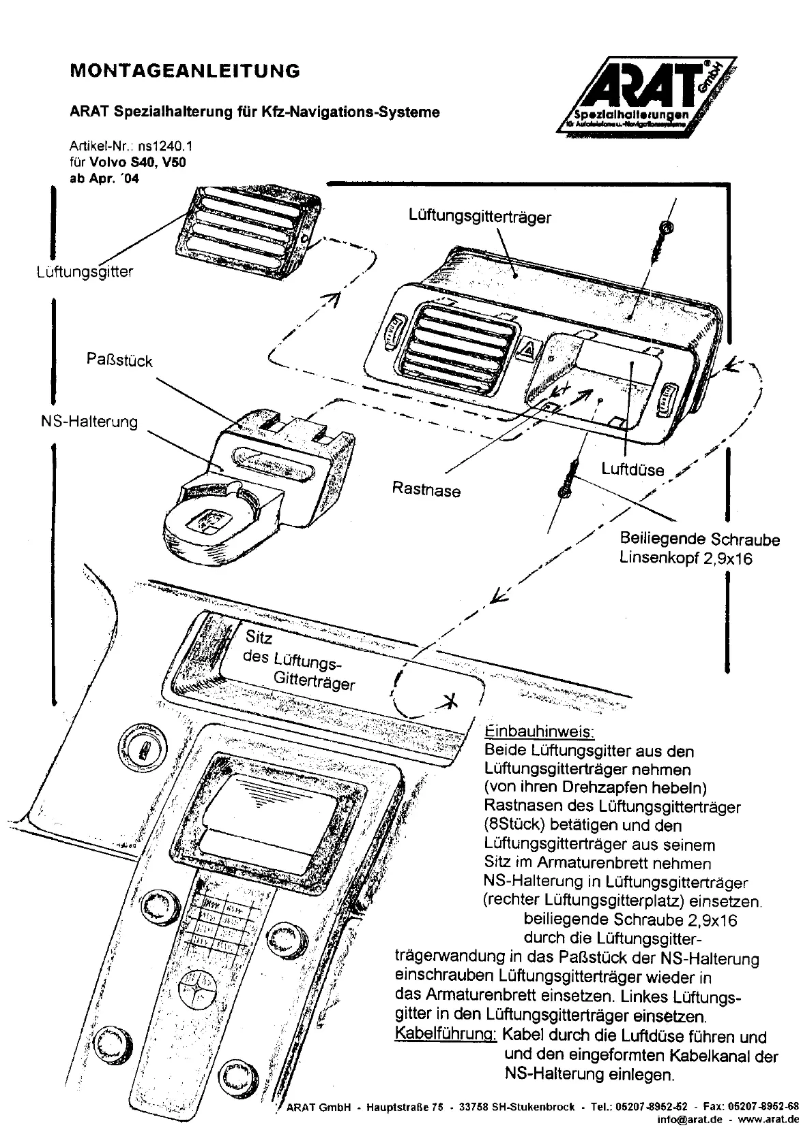 Image de la première page du manuel de l'appareil NS1240.1