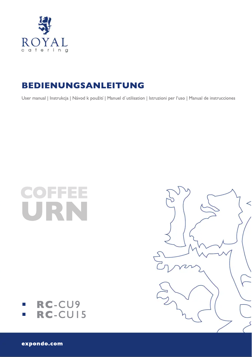 Image de la première page du manuel de l'appareil RC-CU9