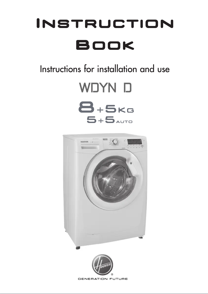 Page n°1 - Manuel utilisateur Hoover WDYN 8154D-80