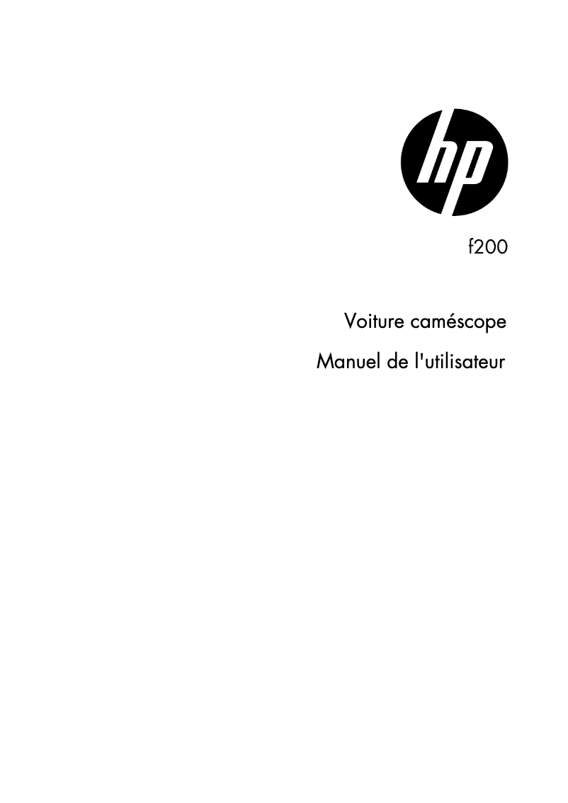 Page 1 de la notice Manuel utilisateur HP F200