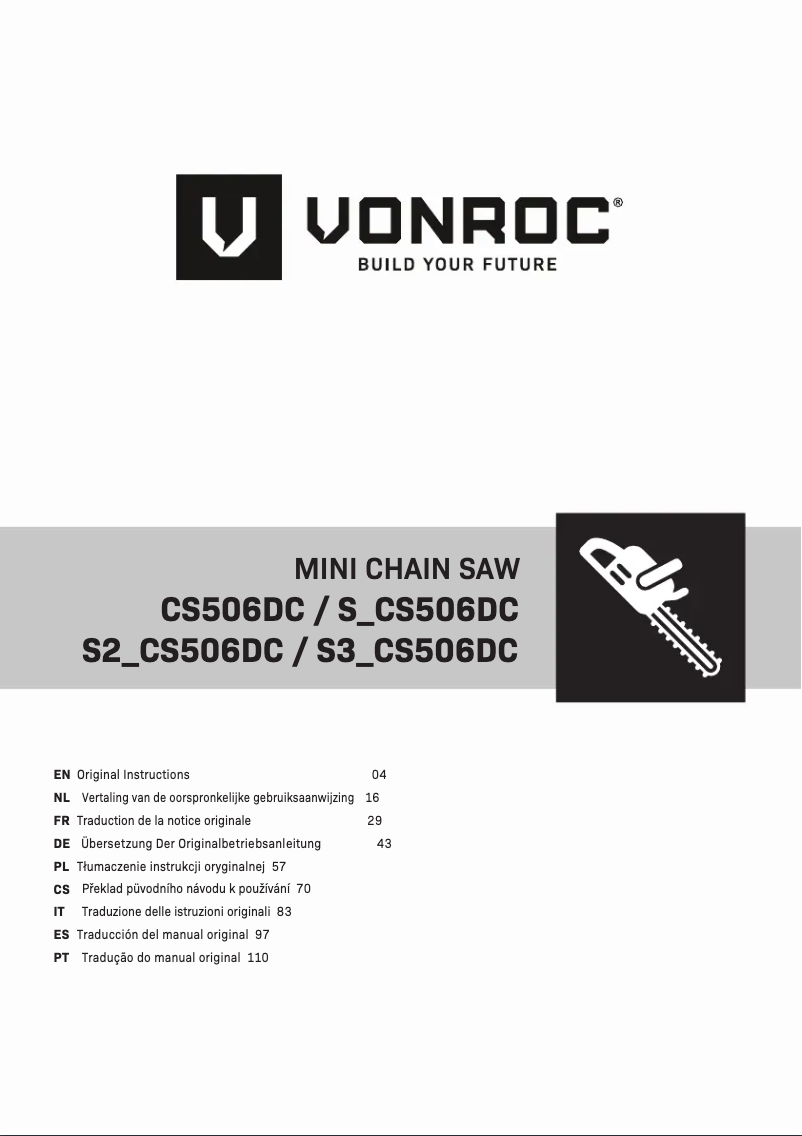 Page 1 of the manual User Manual Vonroc S_CS506DC