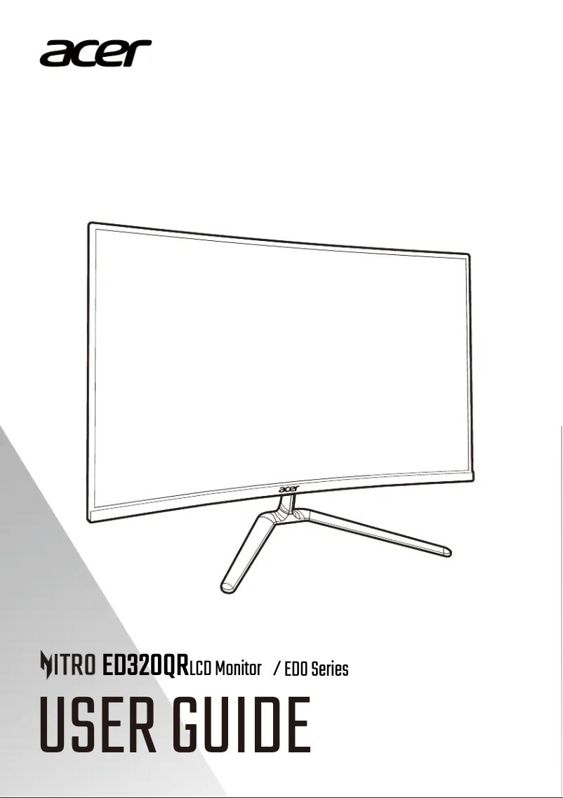 Página 1 del manual Guía de inicio rápido Acer ED320QRP3