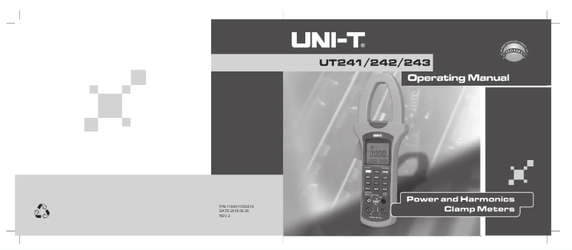 Page 1 de la notice Manuel utilisateur Uni-T UT243