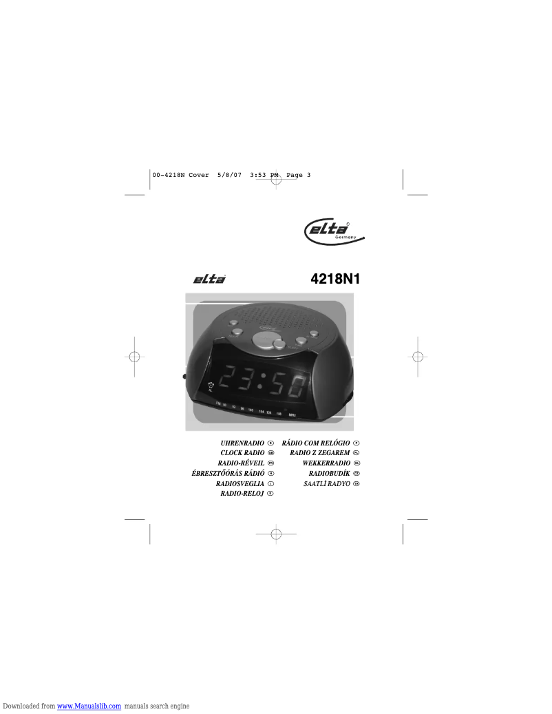 Page 1 de la notice Manuel utilisateur Elta 4218N1