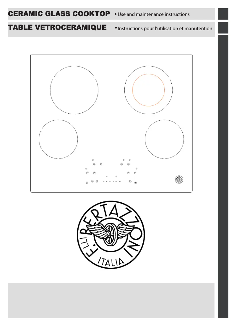 Page n°1 - Manuel utilisateur Bertazzoni PE244CER