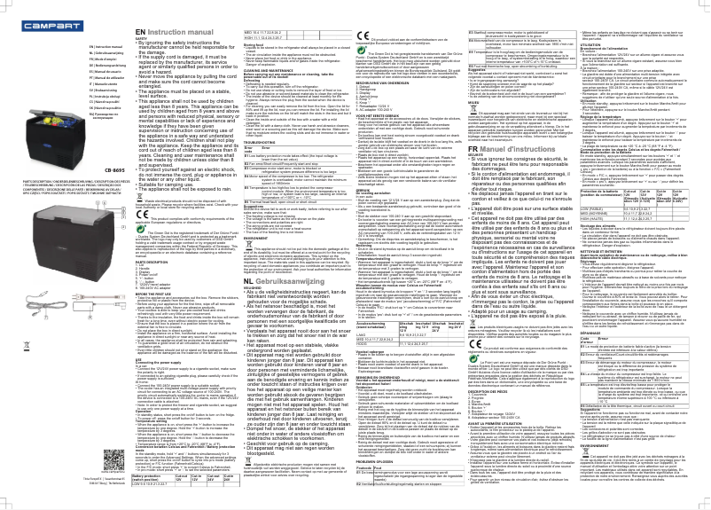 Image de la première page du manuel de l'appareil CB-8695