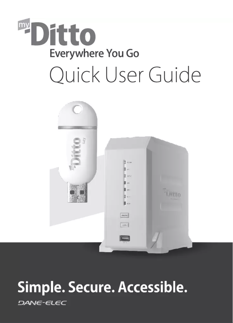 Page 1 of the manual User Manual Dane-Elec My Ditto