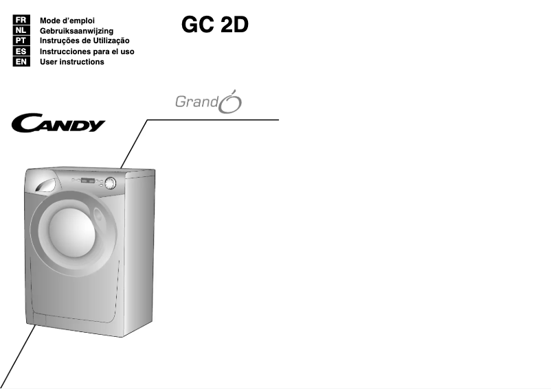 Page 1 de la notice Manuel utilisateur Candy GC 1291D2 - S