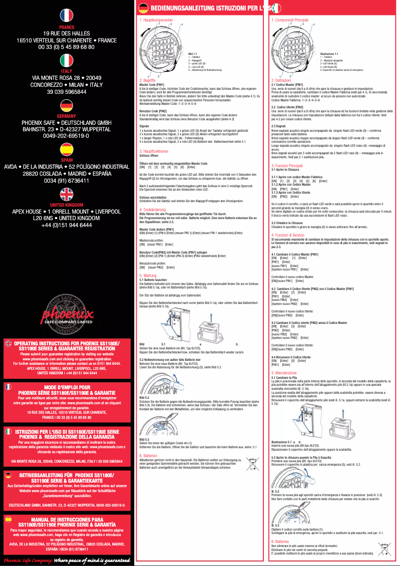 Page n°1 - Manuel utilisateur Phoenix SS1193E