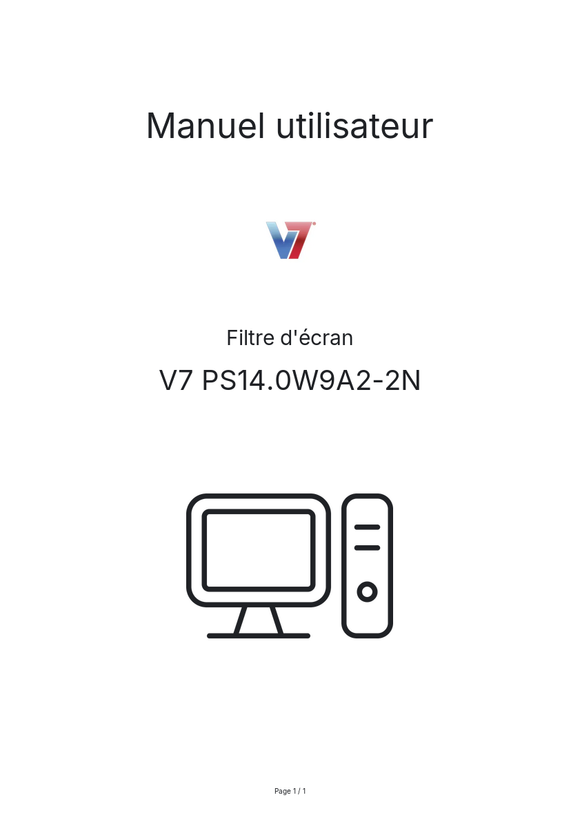 Image de la première page du manuel de l'appareil PS14.0W9A2-2N
