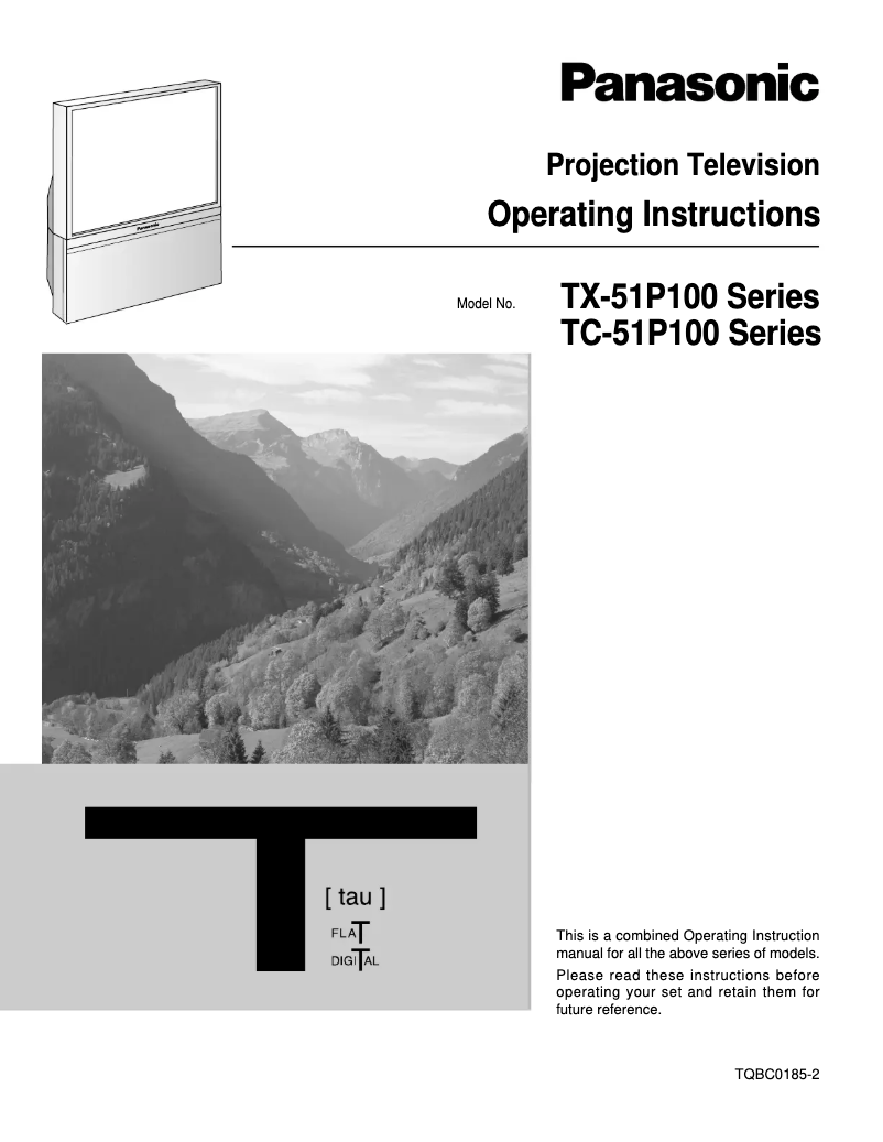 Page 1 de la notice Manuel utilisateur Panasonic TC-51P100G