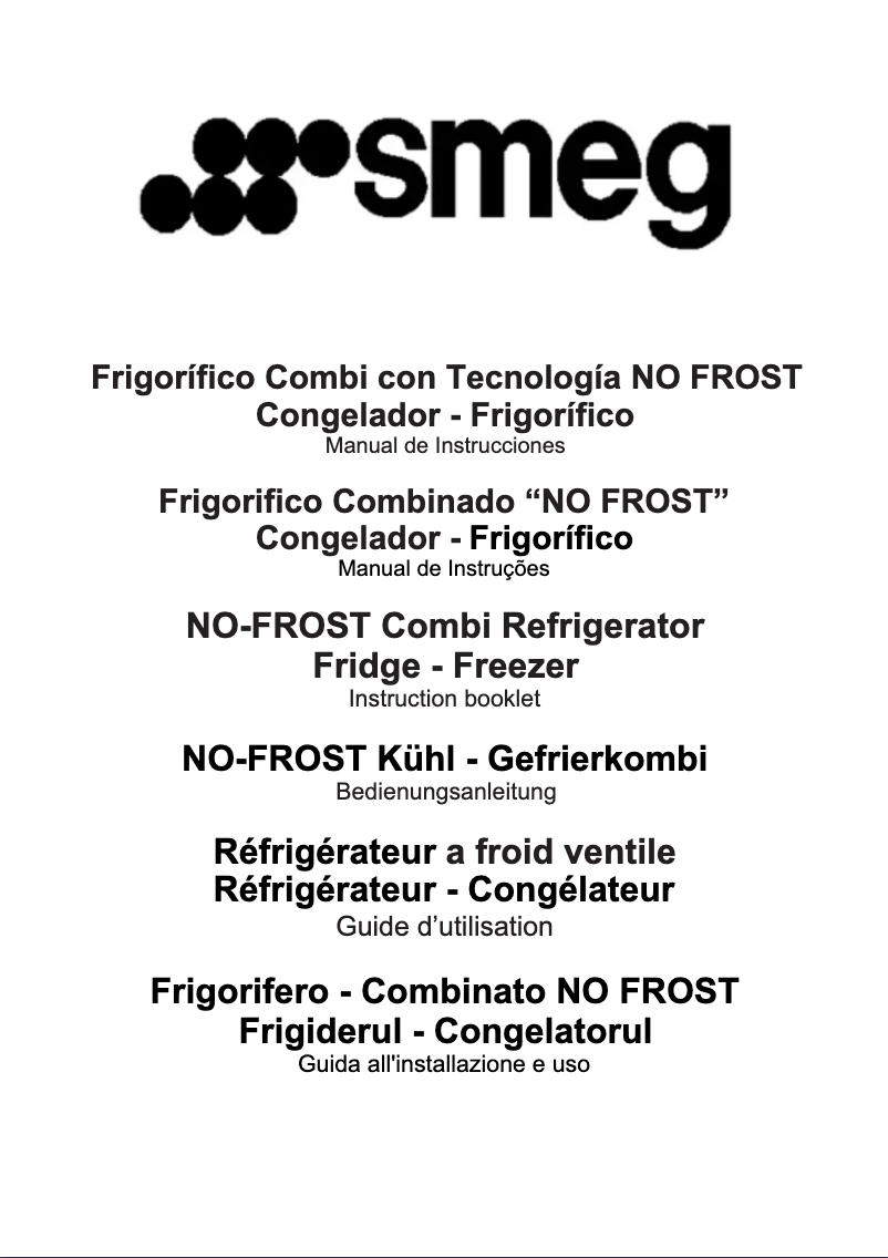 Page 1 de la notice Manuel utilisateur Smeg FC34XPNF