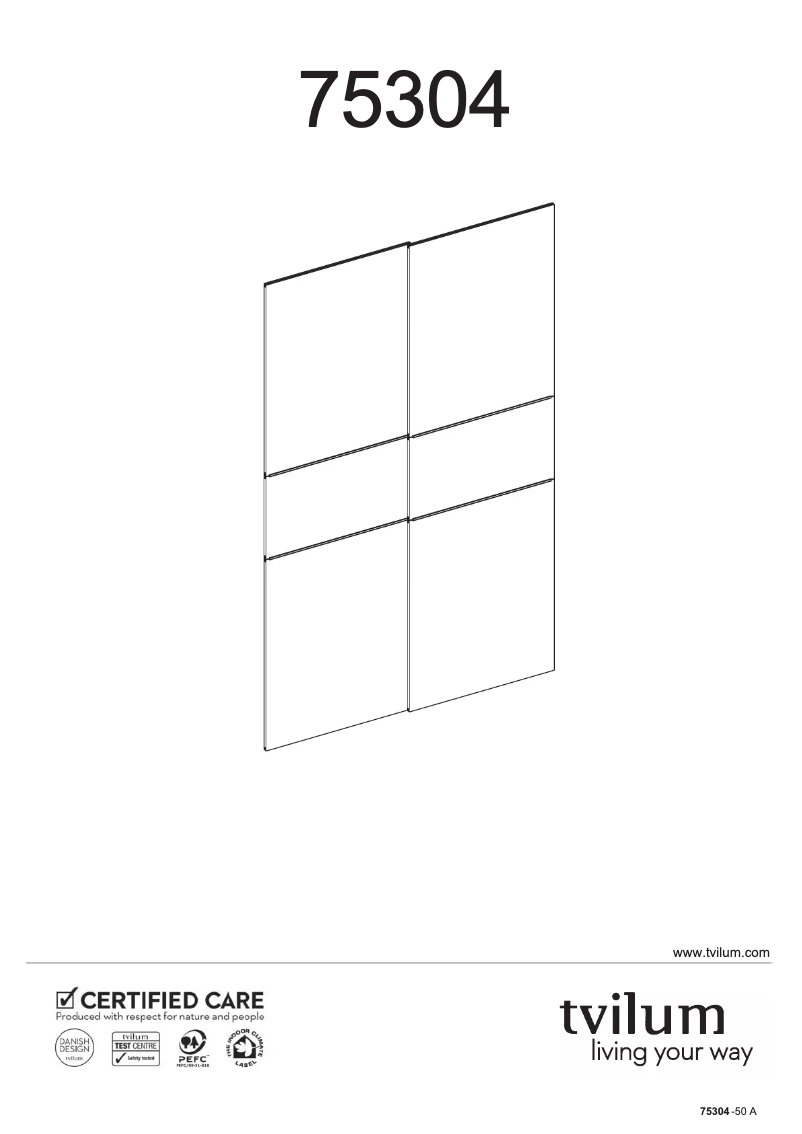 Page 1 de la notice Manuel utilisateur Tvilum 75304