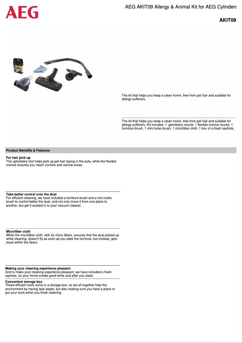 Página 1 del manual Manual de usuario AEG AKIT09