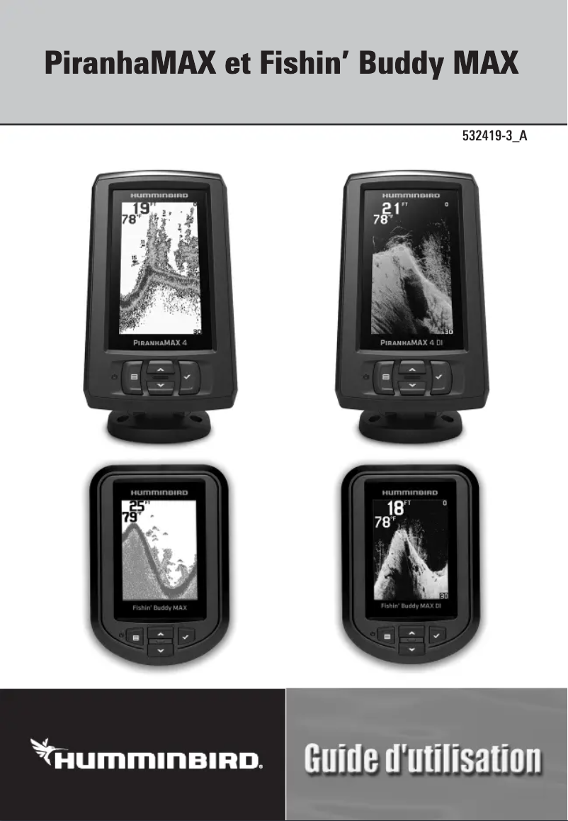 Página 1 del manual Guía de instalación Humminbird PiranhaMAX 4