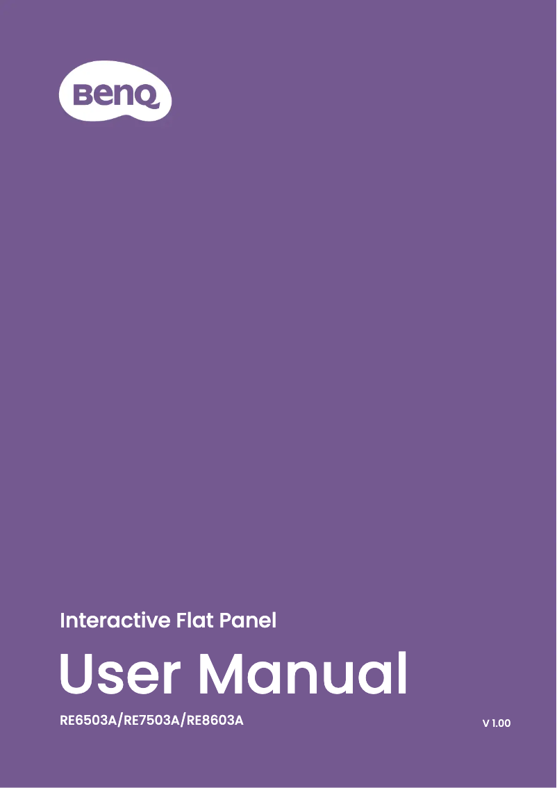 Image de la première page du manuel de l'appareil RE8603A