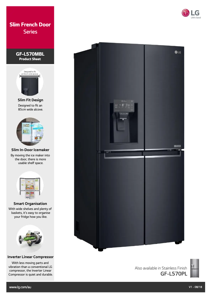 Image de la première page du manuel de l'appareil GF-L570MBL