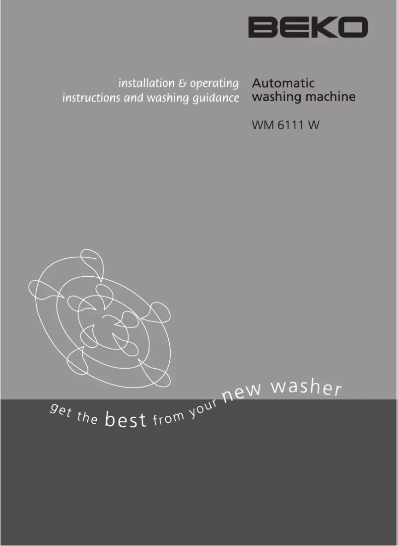 Image de la première page du manuel de l'appareil WM 6111 W