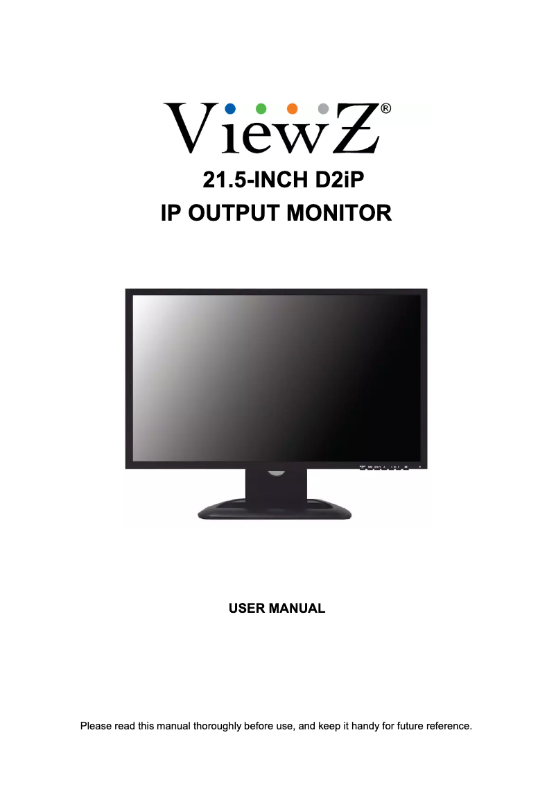 Image de la première page du manuel de l'appareil VZ-215D2IP