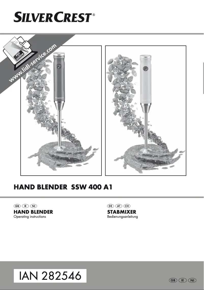 Page n°1 - Manuel utilisateur SilverCrest SSW 400 A1