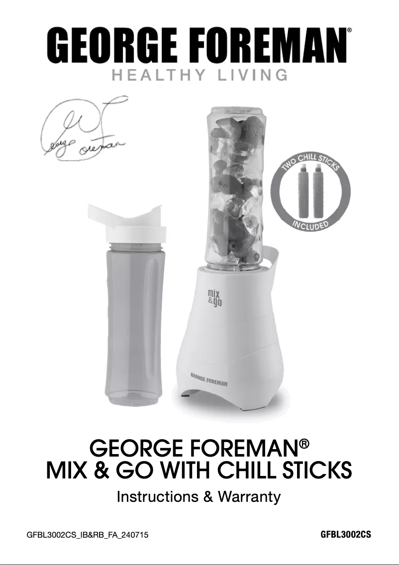 Image de la première page du manuel de l'appareil Mix & Go GFBLP1