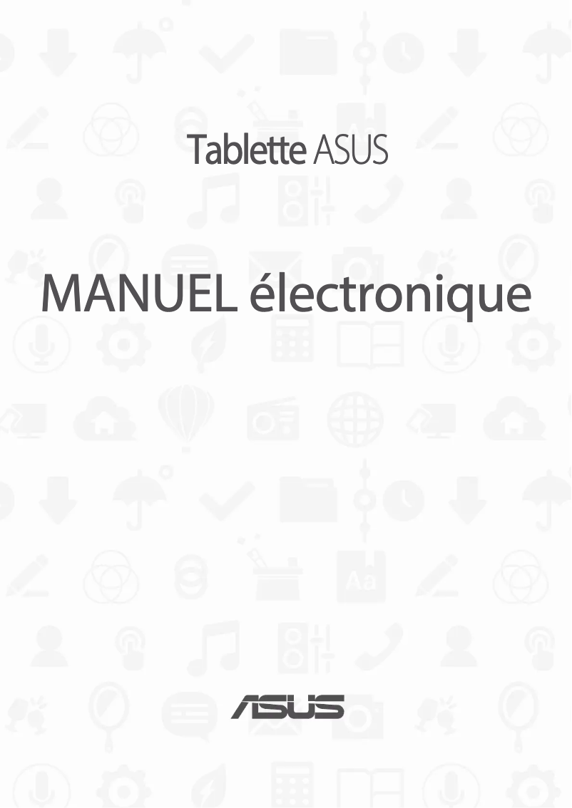 Image de la première page du manuel de l'appareil ZenPad C Z171KG