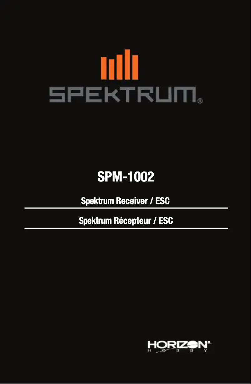 Page 1 de la notice Manuel utilisateur Spektrum SPM-1002
